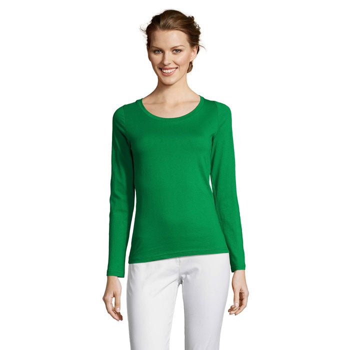 Branded Fitted Long Sleeve Women's T-Shirt colour option KG