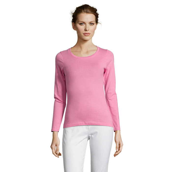 Branded Fitted Long Sleeve Women's T-Shirt colour option OP