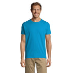 Branded Heavyweight Men's T-Shirt in Blue