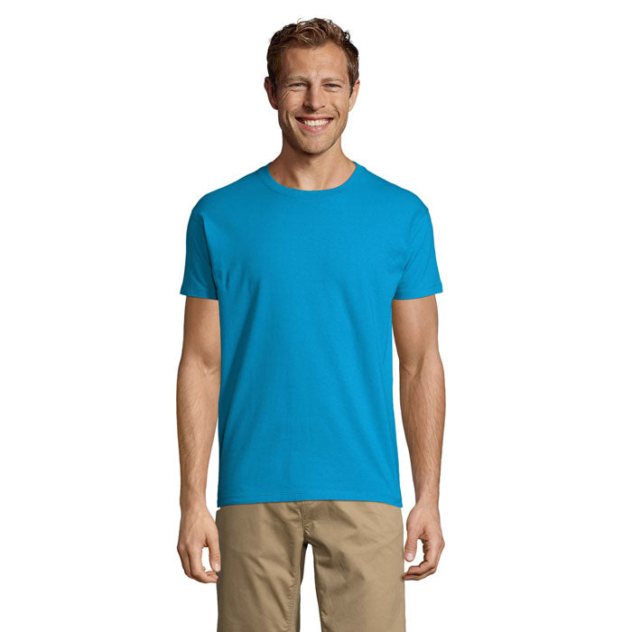 Branded Heavyweight Men's T-Shirt in Blue
