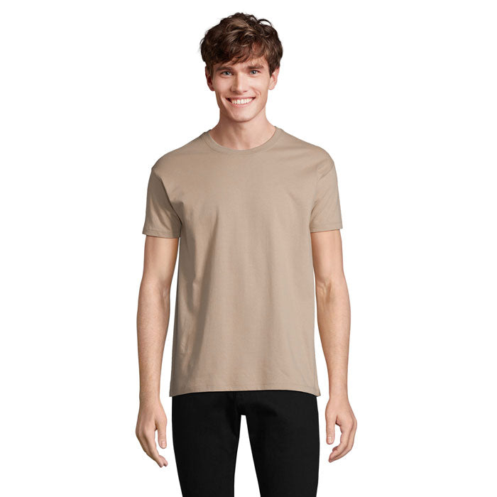 Branded Heavyweight Men's T-Shirt in Brown