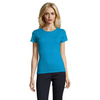 Branded Heavyweight Women's T-Shirt in Blue