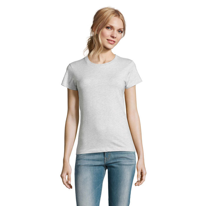 Branded Heavyweight Women's T-Shirt in Grey