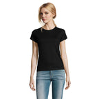 Branded Heavyweight Women's T-Shirt in Black