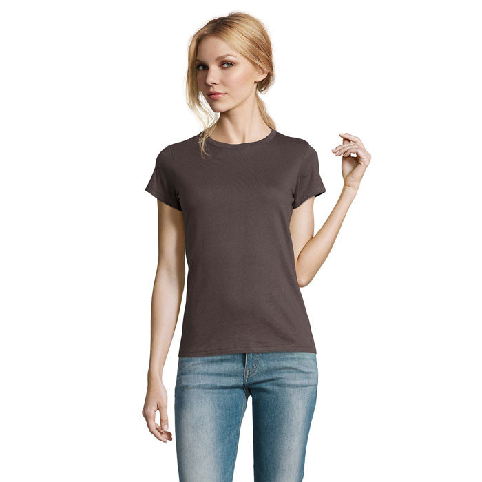 Branded Heavyweight Women's T-Shirt in Grey