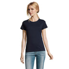 Branded Heavyweight Women's T-Shirt in Blue