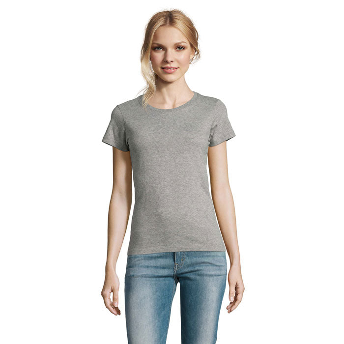 Branded Heavyweight Women's T-Shirt in Grey