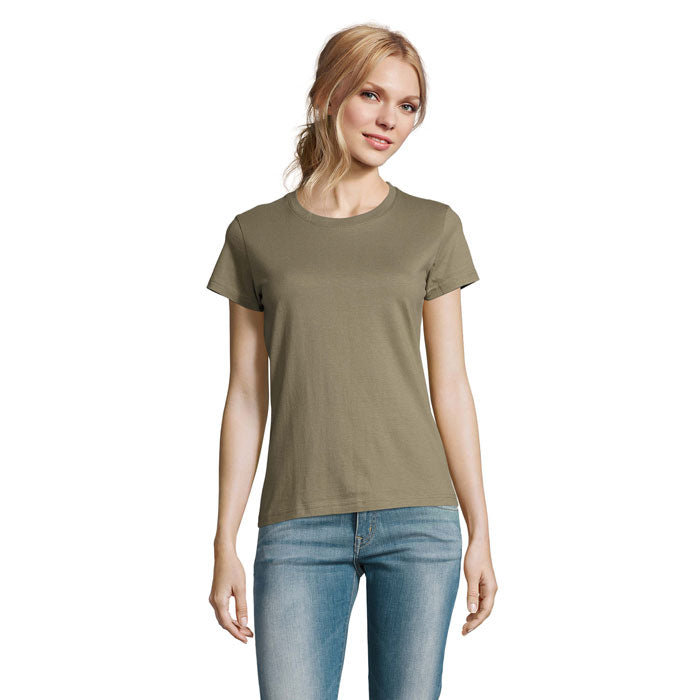 Branded Heavyweight Women's T-Shirt in Green