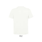 White branded heavyweight women's t-shirt, back view