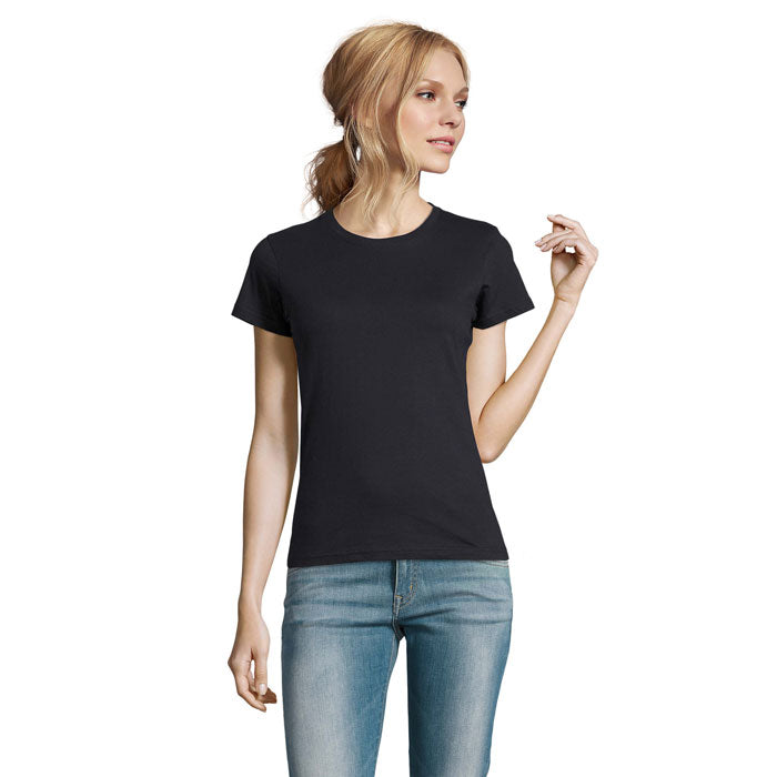Branded Heavyweight Women's T-Shirt in Blue