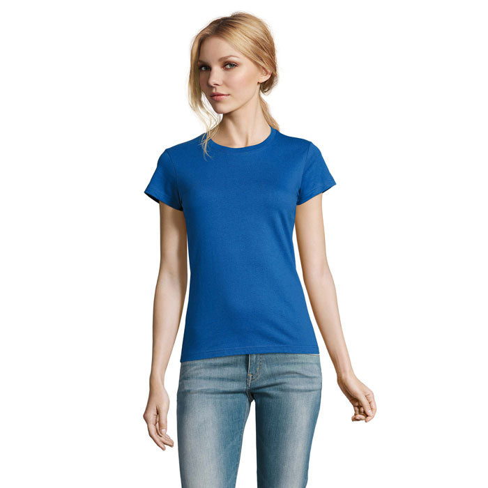 Branded Heavyweight Women's T-Shirt in Blue