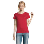 Branded Heavyweight Women's T-Shirt in Red