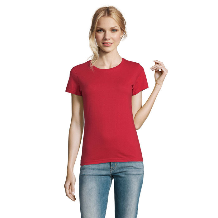 Branded Heavyweight Women's T-Shirt in Red