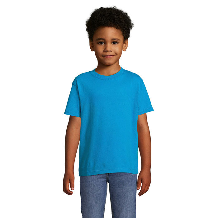 Branded Heavyweight Kids T-Shirt in Blue