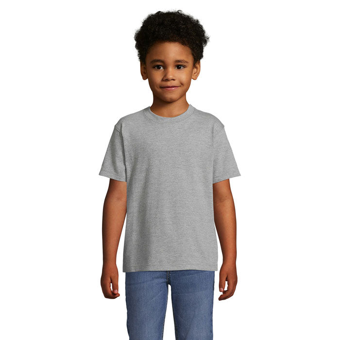 Branded Heavyweight Kids T-Shirt in Grey