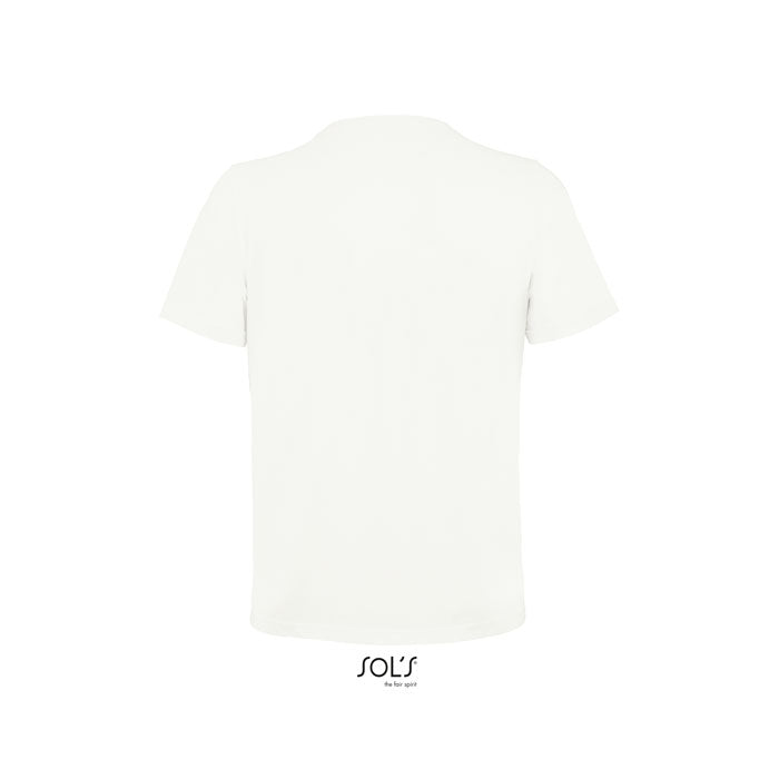 White branded heavyweight kids t-shirt, back view