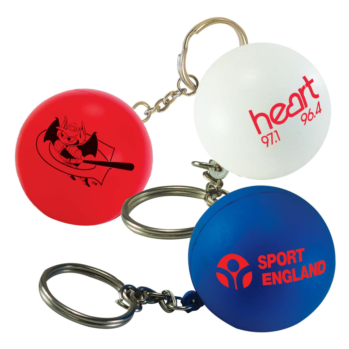 Branded Ball Stress Toy Keyring