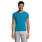 Branded Raglan Sports T-Shirt in Blue