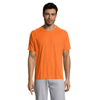 Branded Raglan Sports T-Shirt in Orange