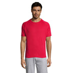 Branded Raglan Sports T-Shirt in Red