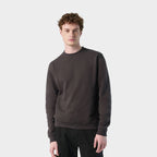 Model wearing a branded value crew sweatshirt