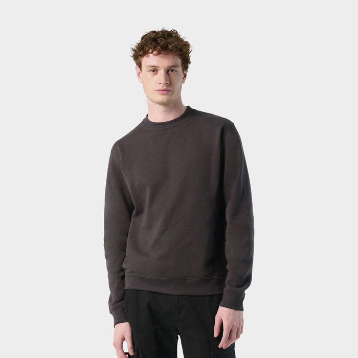 Model wearing a branded value crew sweatshirt