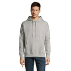 Branded Heavyweight Pullover Hoodie in Grey