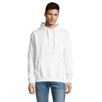 Branded Heavyweight Pullover Hoodie in White
