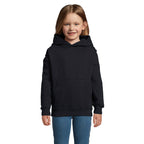 Branded Kids Double Pocket Pullover Hoodie in Blue