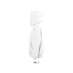 Branded kids double pocket pullover hoodie, side view