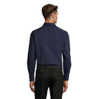 Branded men's stretch shirt, back view