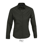 Branded Women's Stretch Shirt in Black