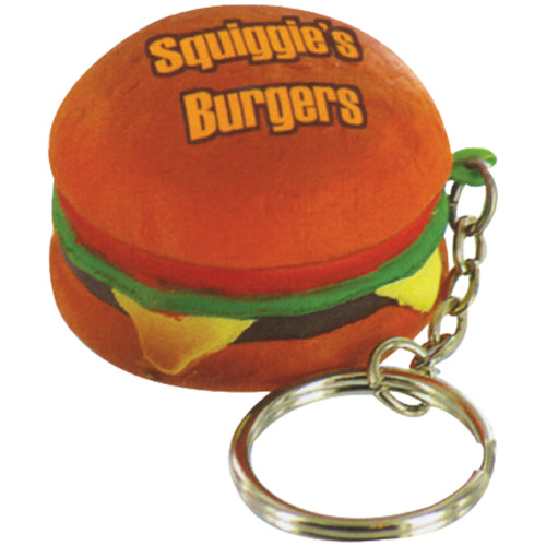 Branded Hamburger Stress Toy Keyring