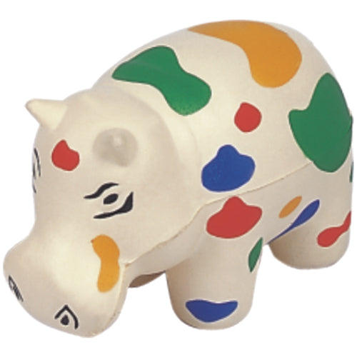 Branded Colourful Hippo Stress Toy