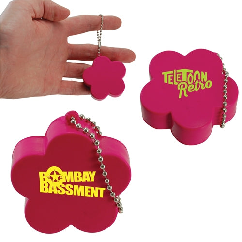 Branded Flower Stress Toy Keyring