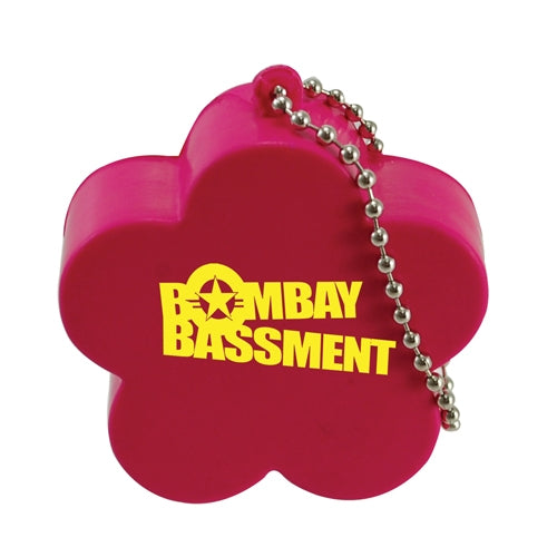 Branded Flower Stress Toy Keyring