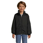 Branded Kids Packable Windbreaker in Black