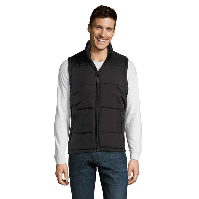 Branded Quilted Bodywarmer in Black