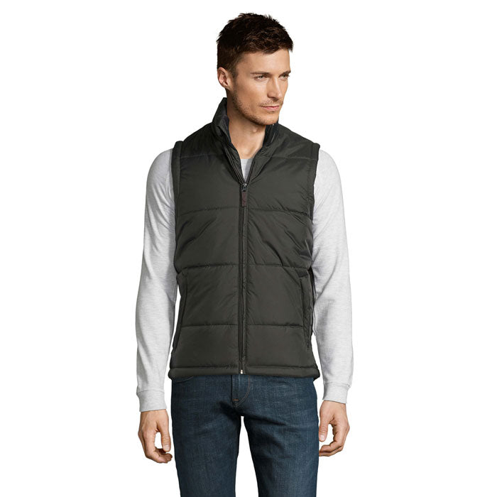 Branded Quilted Bodywarmer in Black