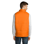 Branded quilted bodywarmer, back view