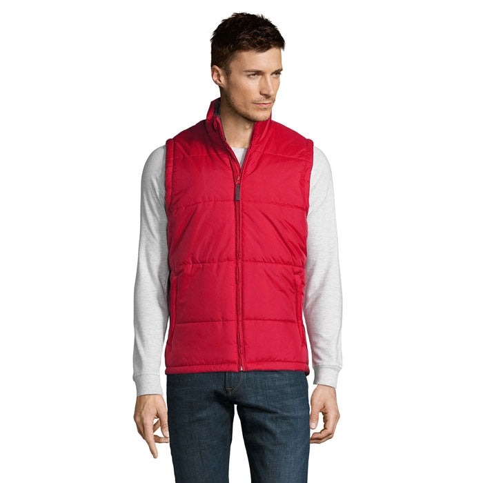 Branded Quilted Bodywarmer in Red