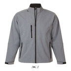 Branded Men's Waterproof Zip-Through Jacket in Grey