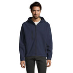 Branded Men's Waterproof Softshell Jacket in Blue