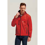 Branded Men's Waterproof Softshell Jacket in use