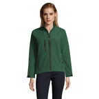 Branded Women's Waterproof Zip-Through Jacket in Green