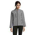 Branded Women's Waterproof Zip-Through Jacket in Grey