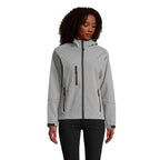 Branded Women's Waterproof Softshell Jacket in Grey