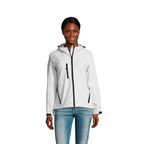 Branded Women's Waterproof Softshell Jacket in White