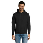 Branded Fitted Pullover Hoodie in Black