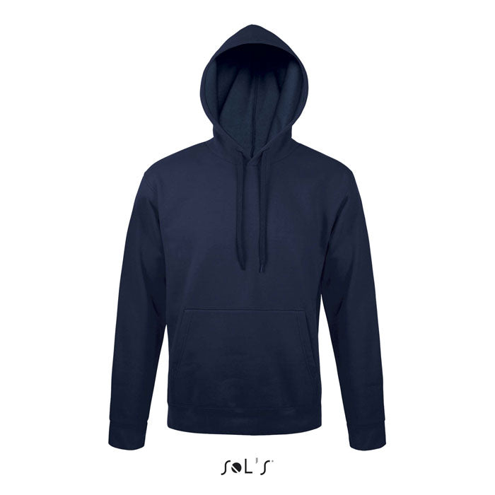 Branded Fitted Pullover Hoodie in Blue